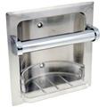 National Brand Alternative 555945 Recessed Soap Dish & Grab Bar-Chrome National Brand Alternative 555945 Recessed Soap Dish & Grab Bar-Chrome