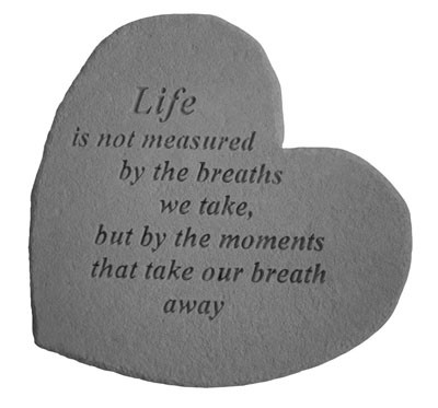 08603 Great Thought Hearts- Life is not measured...