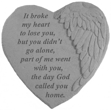 Garden Decor, Winged Heart- It broke my heart...