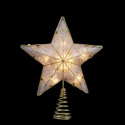 Picture of Kurt S. Adler- Inc. UL1881 Kurt Adler 10 Light 8.5ö Gold Reflector Star Treetop