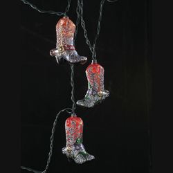 Kurt S. Adler- Inc.  Kurt Adler 10-Light Boots with Glitter Indoor Light Set