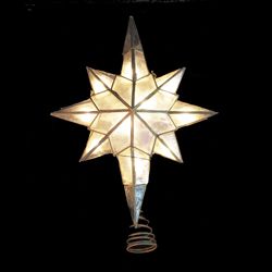 Kurt S. Adler, Inc. Kurt Adler 10-Light Capiz Star Clear Treetop