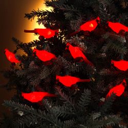 Kurt S. Adler, Inc.  Kurt Adler 10-Light Plastic Red Cardinal Light Set