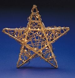Kurt S. Adler, Inc. Kurt Adler 20-Light Gold Rattan Star