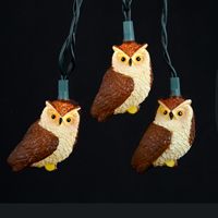 Kurt S. Adler, Inc.  Kurt Adler 10-Light Brown Owl Light Set