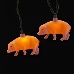Kurt S. Adler, Inc. Kurt Adler UL 10-Light Pink Pig Light Set