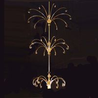 Kurt S. Adler, Inc.  Kurt Adler 33'' Metal Gold Ceiling Suspended Tree