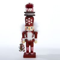 Kurt S. Adler, Inc.  Kurt Adler 12'' Hollywood Red Gingerbread Nutcracker with Cookie Hat