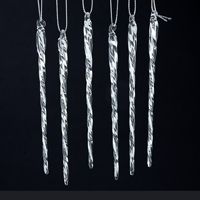 Kurt S. Adler, Inc. Kurt Adler 5.25'' Glass Glow-in-the-Dark Icicle Ornament Set of 24