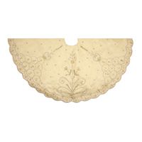 Kurt S. Adler- Inc. Kurt Adler 48'' Gold Treeskirt with Handwork Details