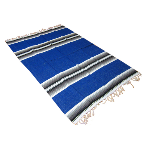 Picture of OM Sutra OM112010-Blue OMSutra Deluxe Mexican Blanket - Blue