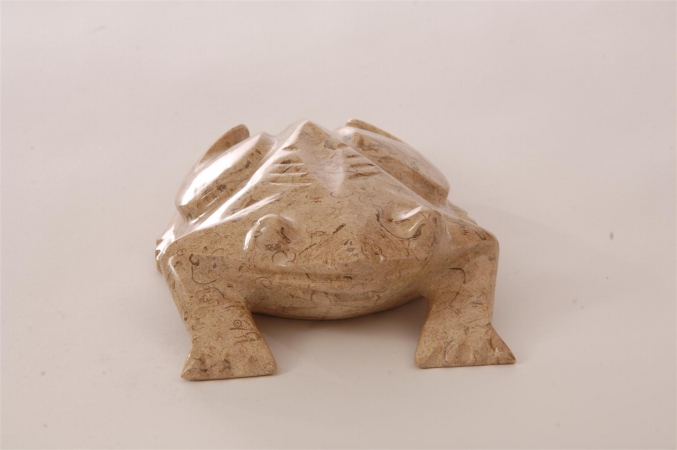 Marble Frog Figurine Fossil