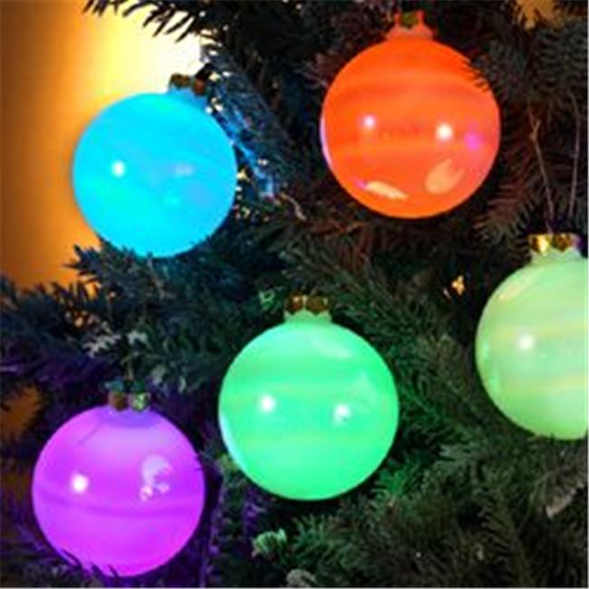Kurt S. Adler  Inc. UL1911 Kurt Adler 6-Light 80mm LED Glass Ball Light Set
