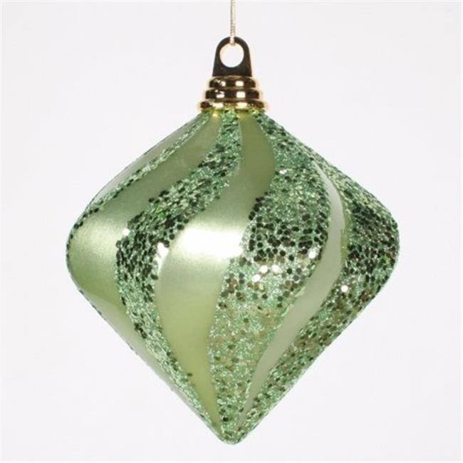 Vickerman M133254 6 Celadon Candy Glit Swirl Diamond