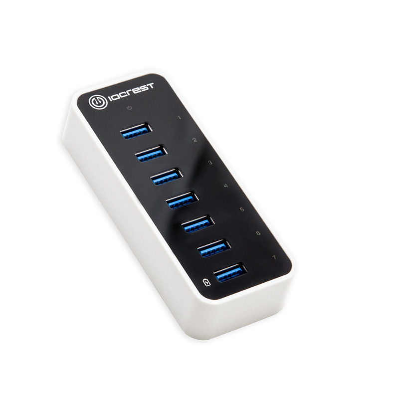 Picture of SYBA SY-HUB20152 Super Speed IO Crest 7-Port USB 3.0 Hub with AC Power Adapter