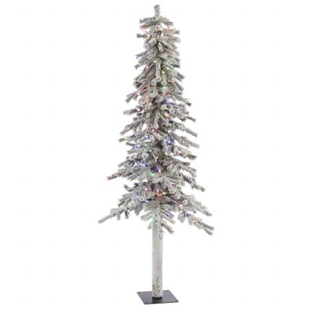 A807462LED 6' x 33'' Flocked Alpine 490T 200MU LED -  Vickerman