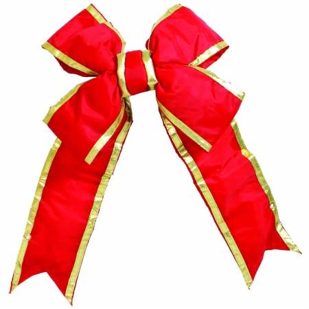 24'' x 30'' Red-Gold Nylon Out Bow 7'' Sz