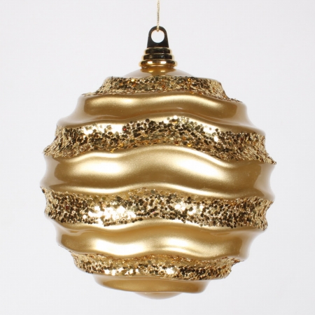 8'' Gold Candy Glitter Wave Ball