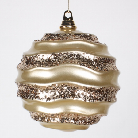 8'' Champagne Candy Glitter Wave Ball