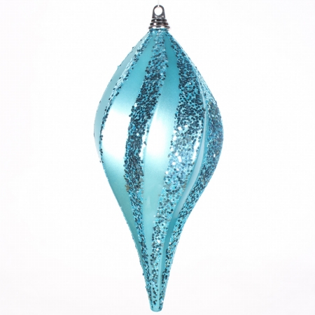 8'' Teal Candy Glitter Swirl Drop