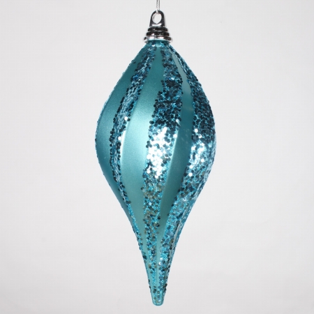 12'' Teal Candy Glitter Swirl Drop