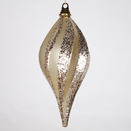 12'' Champagne Candy Glitter Swirl Drop