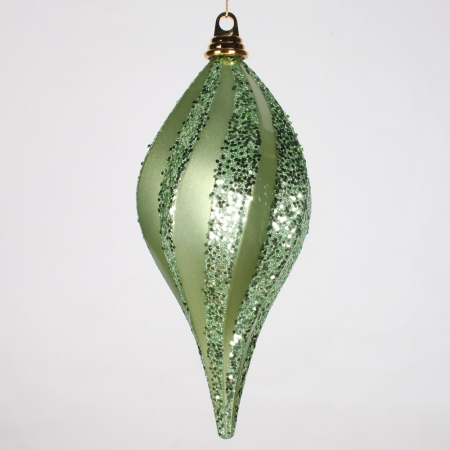 12'' Celadon Green Candy Glit Swirl Drop
