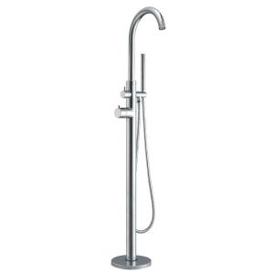 Picture of Whitehaus WHT7369S-C 1-Handle 1-Spray Floor-Mount Tub Filler with Handshower in Polished Chrome