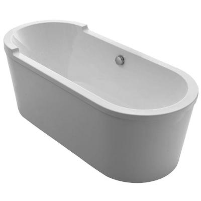 Picture of Whitehaus WHVT180BATH 5.9 ft. Center Drain Freestanding Bathtub in White