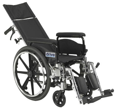 Picture of Drive Medical pla420rbdfa Viper Plus GT 20&apos;&apos; Reclining Wheelchair with Full Arms