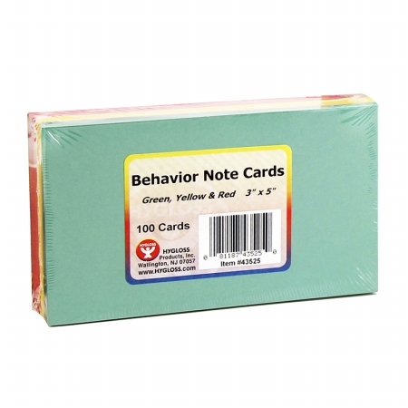 Picture of Hygloss Products Inc. HYG43525 Behavior Cards 3X5 100Pk Assorted