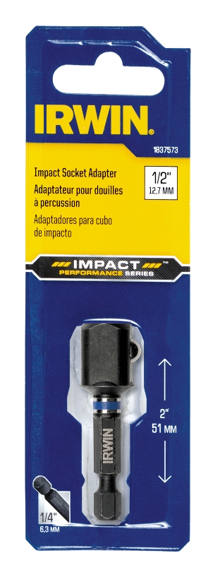 Picture of Irwin Industrial Tool 1837573 .50 in. X 2 in. Steel Impact Socket Adapter