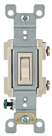15 Amp Light Almond Single Pole Toggle Switch