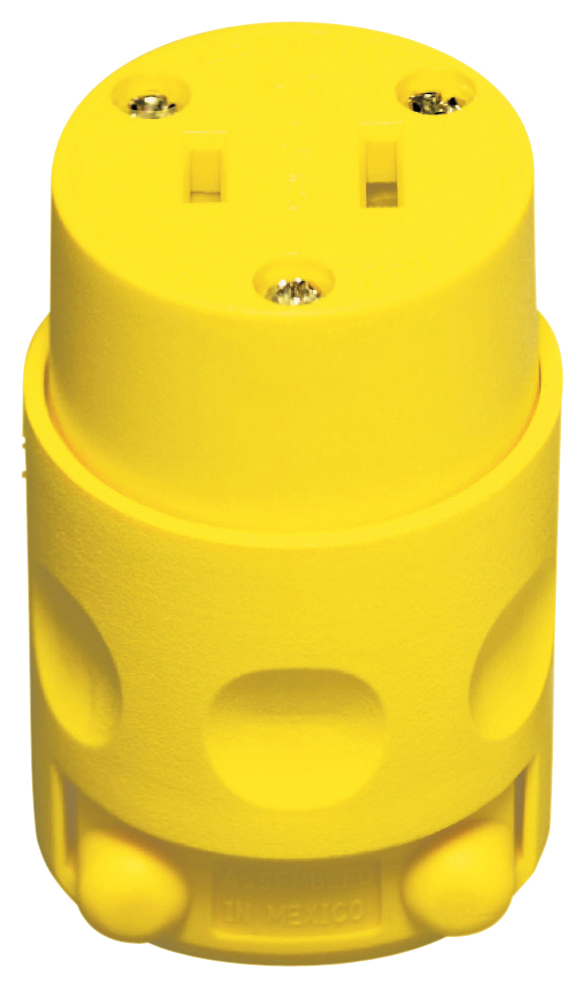 Leviton Mfg 000-115CV-000 15 Amp Yellow 125 Volt Polarized Cord Outlet