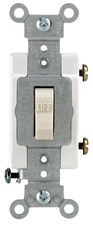 Light Almond 15 Amp Single Pole Toggle Switch