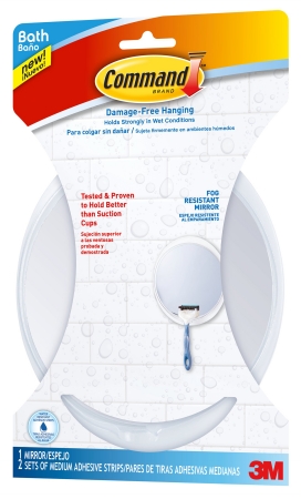 Picture of 3m BATH15-ES Command Fog-Resistant Mirror With Water-Resistant Strips