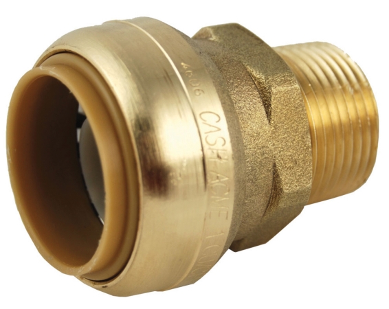 Sharkbite Push to Connect 1in Push T x 3/4in D MNPT Connector - U142LFA