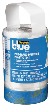 Picture of 3m PT2093EL-24 Pre-Taped Painter in.s Plastic
