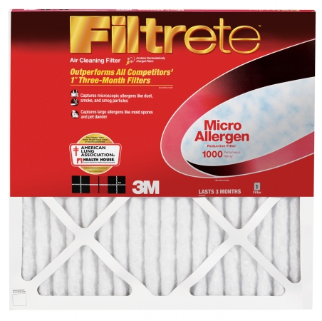 Picture of 3m 9811DC-6 14 in. X 14 in. X 1 in. Micro Allergen Reduction Filters 1000 Pack Of 6