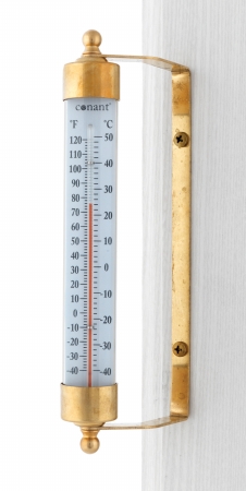 Picture of Weems & Plath/conant Brass T1FLB Brass Vermont Outdoor Thermometer