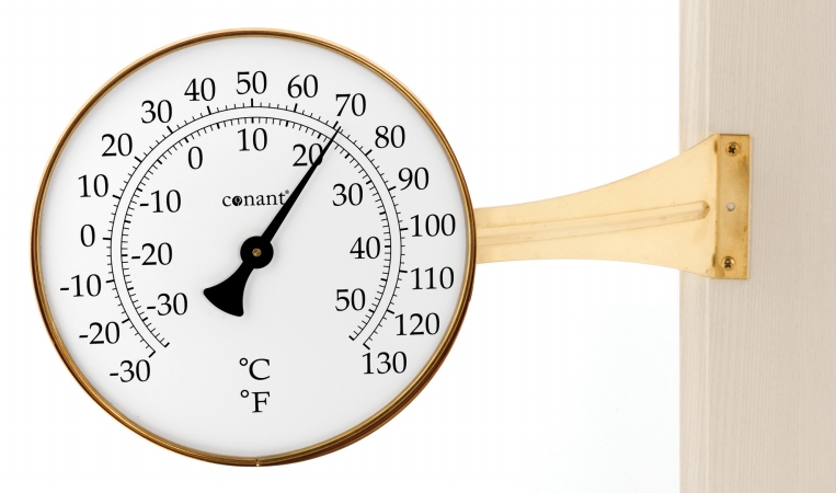 Large Brass Dial Thermometer