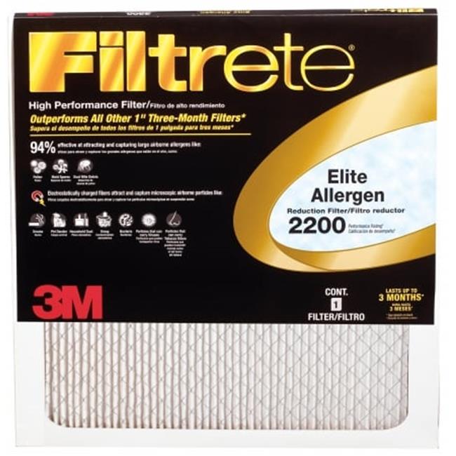 3m EA02DC-6 20 in. X 20 in. X 1 in. Filtrete Elite Allergen Reduction Filter ...
