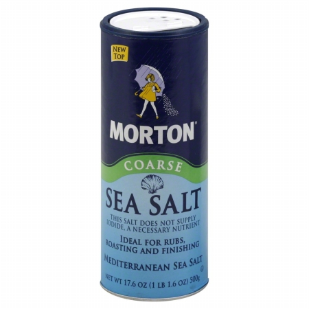 MORTONS SEA SALT COARSE-17.5 OZ -Pack of 12 -  KeHe Distributors, 39097