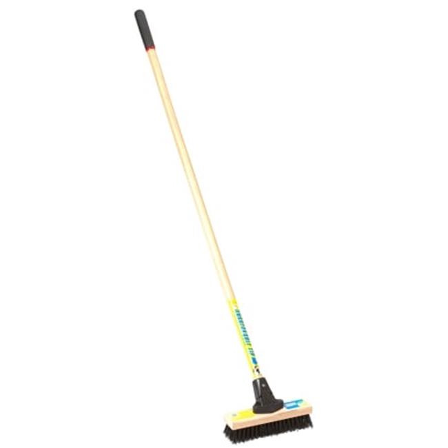 12 in. Assembled Deck Brush With Wood Handle