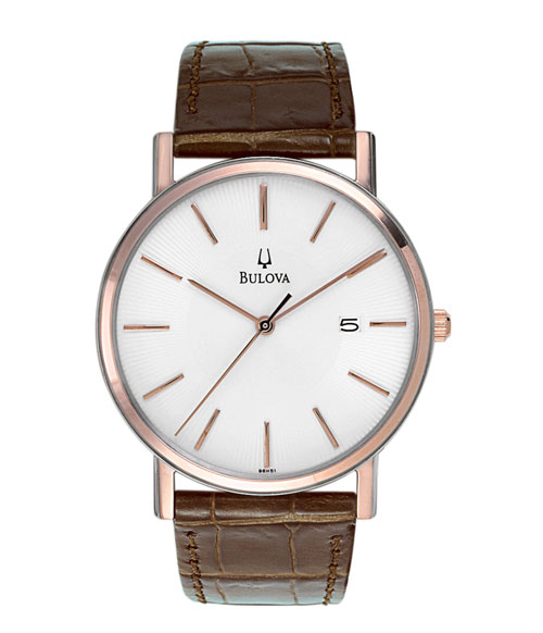 Brown Leather Mens Watch 98H51