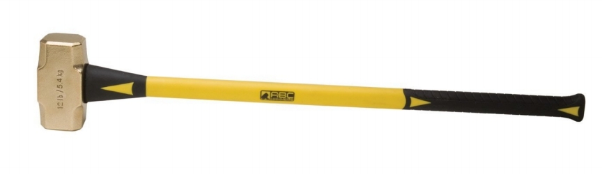 Picture of ABC Hammers- Inc. ABC12BF 12 lb. Brass Hammer with 33 inch  Fiberglass Handle
