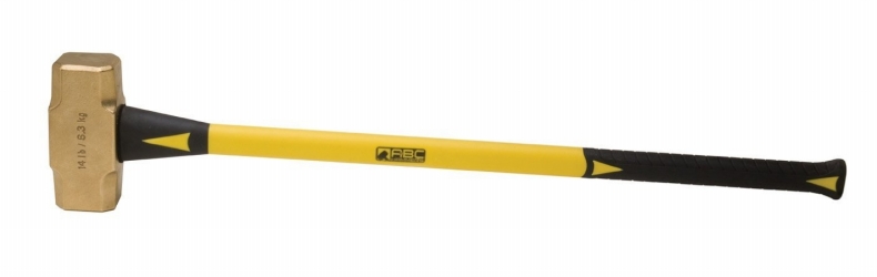 Picture of ABC Hammers&#44; Inc. ABC14BF 14 lb. Brass Hammer with 33 inch  Fiberglass Handle