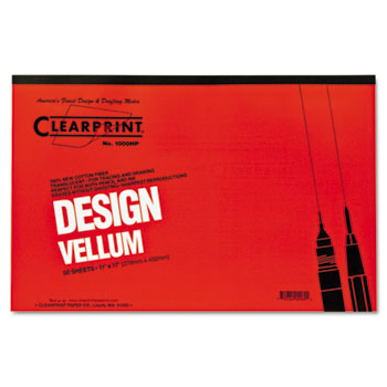 Picture of Chartpak/Pickett 10001416 Design Vellum Paper&#44; 16lb&#44; White&#44; 11 x 17&#44; 50 Sheets/Pad