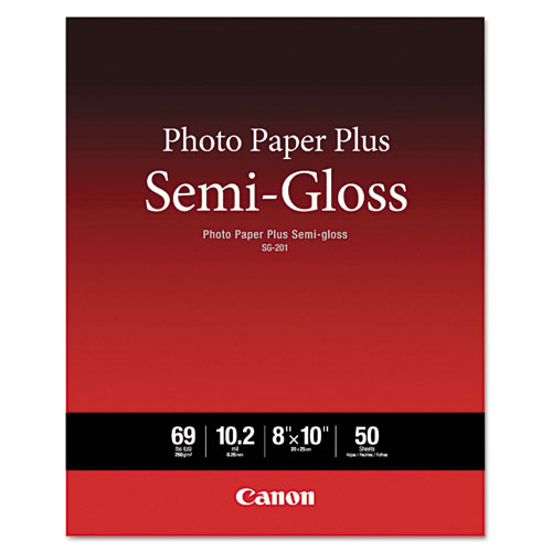 Picture of Canon Wide Format 1686B062 Photo Paper Plus Semi-Gloss, 69 lbs., 8 x 10, 50 Sheets/Pack