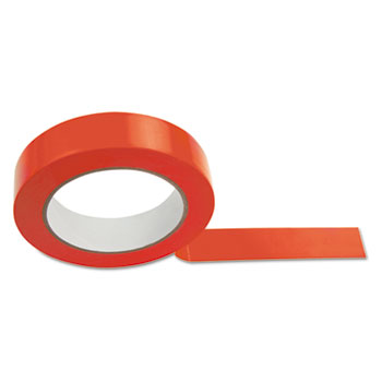 Floor Tape - Red - 1in. x 36 yds - Durable Vinyl for Marking